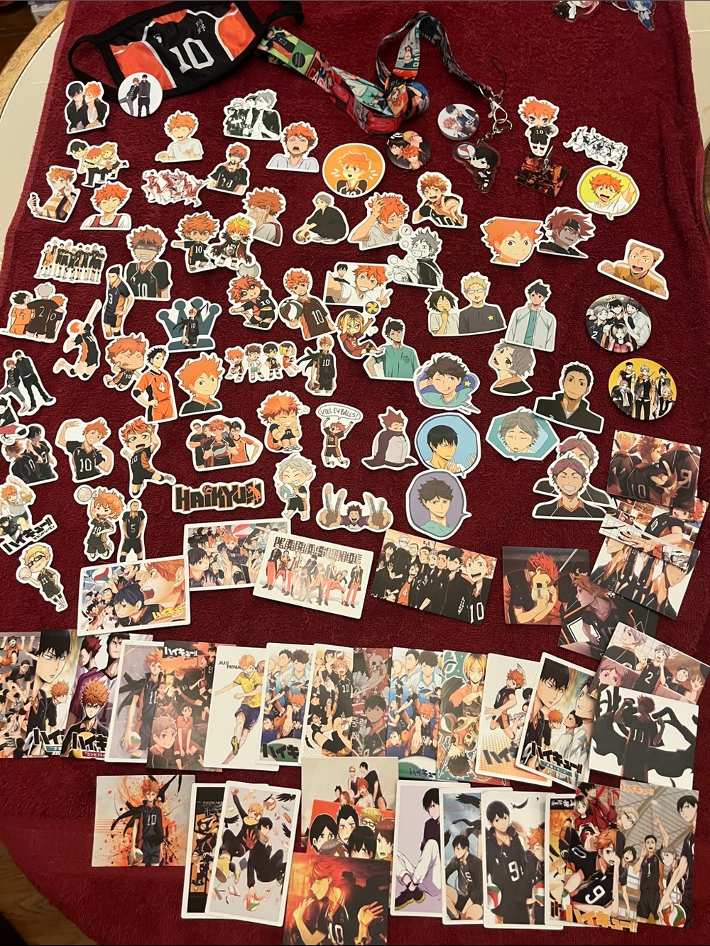 Haikyuu!! Sticker & Card Lot - Orange, Black, White Characters